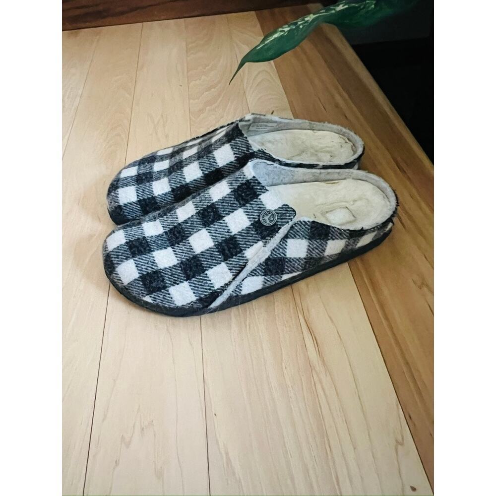 Birkenstock Black and White Slippers